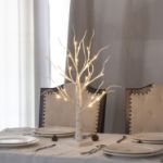 Picture of 2FT White Birch Twig Tree with 24 Warm White LED Lights – Battery Operated Tabletop Lighted Tree for Home, Wedding, Party, Easter & Christmas Decor – Flexible Branches, Indoor Decoration