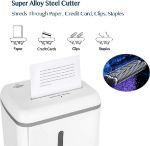 Picture of 8-Sheet Super Micro-Cut High-Security P-5 Shredder Ultra-Quiet Paper & Credit Card Shredder with 17L Pullout Bin