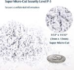 Picture of 8-Sheet Super Micro-Cut High-Security P-5 Shredder Ultra-Quiet Paper & Credit Card Shredder with 17L Pullout Bin