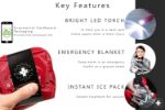 Picture of Mini First Aid Kit – Compact Emergency Medical Kit for Car, Travel, Camping, Hiking & Outdoor Safety with Digital First Aid Guide