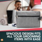 Picture of Men’s Travel Toiletry Bag – Waterproof & Compact Wash Bag for Gym, Work, & Travel with Handle (Grey)