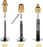 Picture of Bike Valve Adapter DV AV SV Converter, Presta Valve Adaptor, Inflation Needle, Ball Pump Needle, Air Pump Needle Set 
