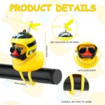 Picture of 2 LED Light Duck + 5 Helmet Accessories, Bike Handlebar Decoration Small Yellow Duck Ornament for Bike Motorcycle Car Decor