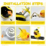 Picture of 2 LED Light Duck + 5 Helmet Accessories, Bike Handlebar Decoration Small Yellow Duck Ornament for Bike Motorcycle Car Decor