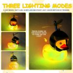 Picture of 2 LED Light Duck + 5 Helmet Accessories, Bike Handlebar Decoration Small Yellow Duck Ornament for Bike Motorcycle Car Decor