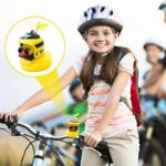 Picture of 2 LED Light Duck + 5 Helmet Accessories, Bike Handlebar Decoration Small Yellow Duck Ornament for Bike Motorcycle Car Decor