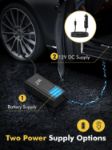 Picture of Cordless Tyre Inflator Portable Air Compressor - Fast 45L/min Car Tyre Inflator with Power Bank Support, LED Lighting 6000mAh Battery