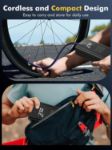 Picture of Cordless Tyre Inflator Portable Air Compressor - Fast 45L/min Car Tyre Inflator with Power Bank Support, LED Lighting 6000mAh Battery