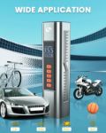 Picture of Tyre Inflator Air Compressor, Portable Rechargeable Tyre Inflator with Digital Pressure Gauge, 12V DC Cordless Auto Stop Car Tyre Pump 