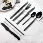Picture of  Travel Cutlery Set - Portable Camping Flatware Set for 1, Durable 18/0 Stainless Steel & Chic Carry Case