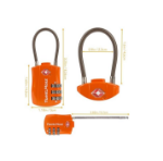Picture of 4-Pack TSA Approved Travel Combination Cable Luggage Locks for Suitcases & Backpacks