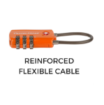 Picture of 4-Pack TSA Approved Travel Combination Cable Luggage Locks for Suitcases & Backpacks