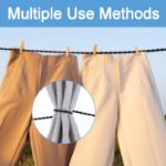 Picture of 2 PCS Travel Washing Line, Camping Washing Line, Extendable Travel Clothes Line With Hooks & Suction Cup, Windproof Portable Washing Line