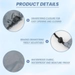 Picture of 3Pcs Stuff Sack Waterproof Outdoor Small Items Storage Stuff Bag Portable Hanging Drawstring String Nylon Sacks for Boating Hiking Camping Travel 