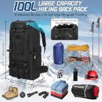 Picture of 100L Hiking Camping Backpack Men Women Waterproof Large Capacity Hiking Rucksack Travel Backpack Outdoor Sport Travel Daypack Bag