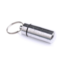 Picture of 3 pcs Waterproof Aluminum Pill Box, Pocket Pill Case Silver Pill Holder Medicine Case Water Resistant Keychain Silver Pill Holder Pill Container