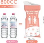 Picture of Disposable Urinal Bag, 12 Pcs 800ML Emergency Urine Bag, Unisex Urinal Bag, Portable Camping Pee Bag, Travel Urine Bag 