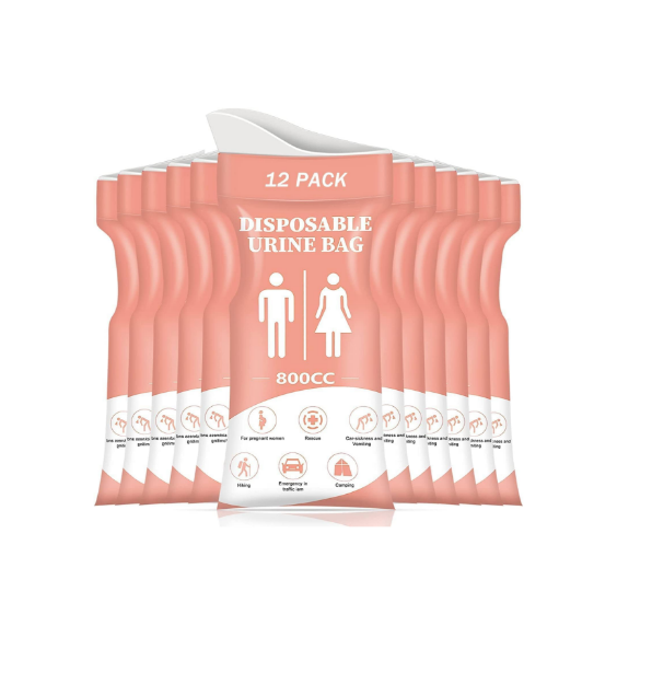 Picture of Disposable Urinal Bag, 12 Pcs 800ML Emergency Urine Bag, Unisex Urinal Bag, Portable Camping Pee Bag, Travel Urine Bag 