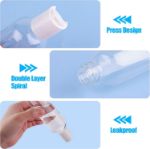 Picture of 100ml Travel Bottles,Travel Bottles for Toiletries Empty Refillable,8pcs Clear Container Travel with 2 Funnels and Colorful Labels