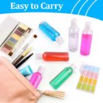 Picture of 100ml Travel Bottles,Travel Bottles for Toiletries Empty Refillable,8pcs Clear Container Travel with 2 Funnels and Colorful Labels