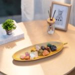 Picture of Decorative Bowl Leaf Tray, Leaves Key Bowls Gold Jewellery Dish Home Hallways Decor 