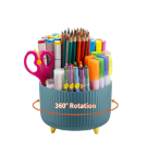 Picture of  Desk Organiser,360-Degree Rotating Pen Holder for Desk, Desk Organizers and Accessories with 5 Compartments Pencil Organizer