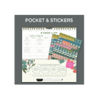 Picture of 2025 Family Weekly Planner – Calendar with 6 Columns, Lists, Pocket & Stickers Jan–Dec 2025 Wall Calendar