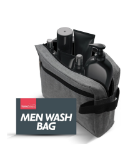 Picture of Men’s Travel Toiletry Bag – Waterproof & Compact Wash Bag for Gym, Work, & Travel with Handle (Grey)