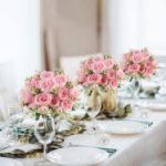 Picture of 4 Bunches Peony Artificial Flowers Pink Silk Peonies Bouquet Fake Flowers for Home Decor Wedding Table Centerpiece