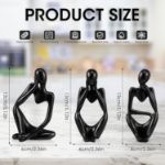 Picture of Nordic Thinker Statue, 3Pcs Abstract Figurines Thinker Statues Modern Collectible Figurines Resin Bookshelf Sitting Sculpture Ornaments