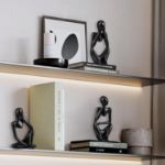 Picture of Nordic Thinker Statue, 3Pcs Abstract Figurines Thinker Statues Modern Collectible Figurines Resin Bookshelf Sitting Sculpture Ornaments