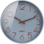 Picture of Wall Clock Battery Operated Silent Non-ticking Wall Clock 12 Inch Modern Quartz Design Decorative Indoor Kitchen Office Grey