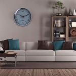 Picture of Wall Clock Battery Operated Silent Non-ticking Wall Clock 12 Inch Modern Quartz Design Decorative Indoor Kitchen Office Grey
