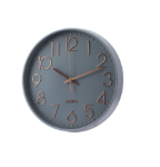 Picture of Wall Clock Battery Operated Silent Non-ticking Wall Clock 12 Inch Modern Quartz Design Decorative Indoor Kitchen Office Grey