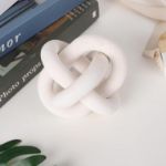 Picture of 3-Link Wood Chain Link Decor, Hand Carved Wood Art Craft Decorative Chain Knot Ornament for Rustic Tray Shelf Table Decor Farmhouse Decor