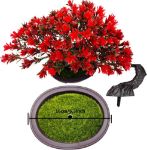Picture of Artificial Bonsai Tree Realistic Artificial Japanese Juniper Tree Fake Plants - Decorative Artificial Trees Faux Plants Potted for Home Office