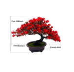 Picture of Artificial Bonsai Tree Realistic Artificial Japanese Juniper Tree Fake Plants - Decorative Artificial Trees Faux Plants Potted for Home Office