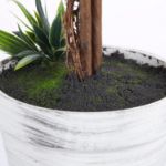 Picture of Set of 2 Decorative Artificial Plants Ball Trees with Lavender Flowers in Pot Fake Plants for Home Indoor Outdoor Decor, 60cm