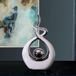 Picture of Modern Abstract Art Ceramic Statue, Room Decor, Table Decorations for Living Room Dining Room Office Centerpiece