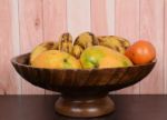 Picture of Wood Decorative Wooden Bowl Hand Carved Home Decor for Dining Table Center, Living Room