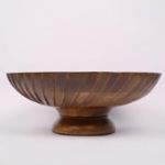 Picture of Wood Decorative Wooden Bowl Hand Carved Home Decor for Dining Table Center, Living Room