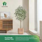 Picture of Artificial Olive Tree 150cm Big tall Fake Plants, Artificial Olive Silk Plants Indoors in Pots, Faux Tropical large artificial plant suitable
