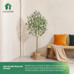 Picture of Artificial Olive Tree 150cm Big tall Fake Plants, Artificial Olive Silk Plants Indoors in Pots, Faux Tropical large artificial plant suitable