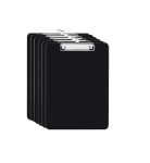 Picture of Clipboard Folder, 6 Packs A4 Plastic Clip Boards with Secure Hold for Office & Classroom Supplies - Black