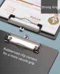 Picture of Clipboard Folder, 6 Packs A4 Plastic Clip Boards with Secure Hold for Office & Classroom Supplies - Black