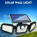 Picture of Solar Motion Sensor Light – 3 Adjustable LED Heads, 74 LEDs, 800 Lumens, IP65 Waterproof, Outdoor Security Lighting for Yard, Driveway, Patio
