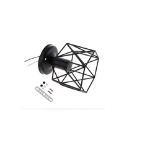 Picture of Vintage Hallway Ceiling Light, Black Semi-Flush Mount Cage Ceiling Lamp – E27 Bulb Compatible, Retro Industrial Design for Dining Room, Kitchen, and Hallway