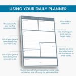 Picture of Daily Planner Desk Pad – A4 Size - 100 Undated Tear Off Sheets 120gsm Thick Paper - To Do Checklist Notes for Home Business Office