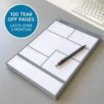 Picture of Daily Planner Desk Pad – A4 Size - 100 Undated Tear Off Sheets 120gsm Thick Paper - To Do Checklist Notes for Home Business Office