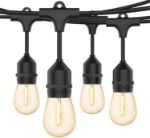 Picture of 48FT LED S14 Garden Festoon Lighting, 15 Shatterproof LED Bulbs, Waterproof, Mains Powered for Outdoor Use, Patio, Garden, Party Lights